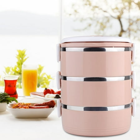 Thermos Plastique 2 Couche Conteneur De Nourriture Porridge Soupe Boîte Lunch